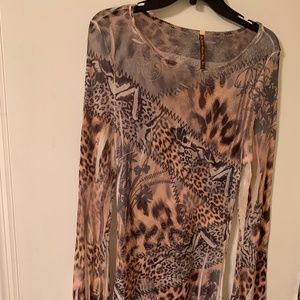 Mushka by Sienna Rose, Tunic, Grey, brown, Animal Print, L